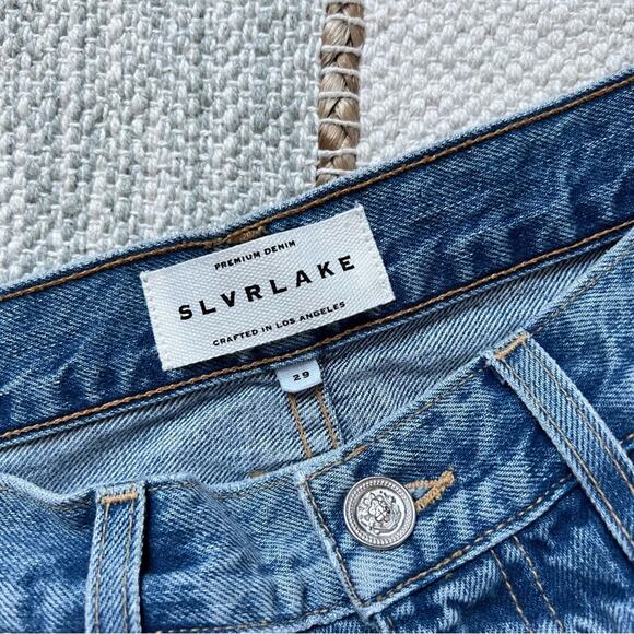 SLVRLAKE Grace Crop Rockaway High Rise Wide Leg Jeans Women’s Size 29 - Picture 7 of 9